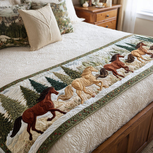 Forest Gallop Quilted Bed Runner NCU0TV1199