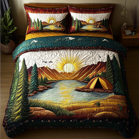 Forest Getaway 3-Piece Quilted Bedding Set NCU0DK5550