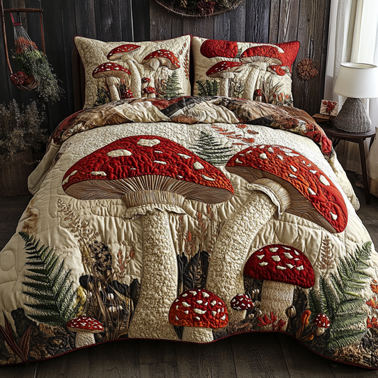 Forest Giants 3-Piece Quilted Bedding Set NCU0VL2575