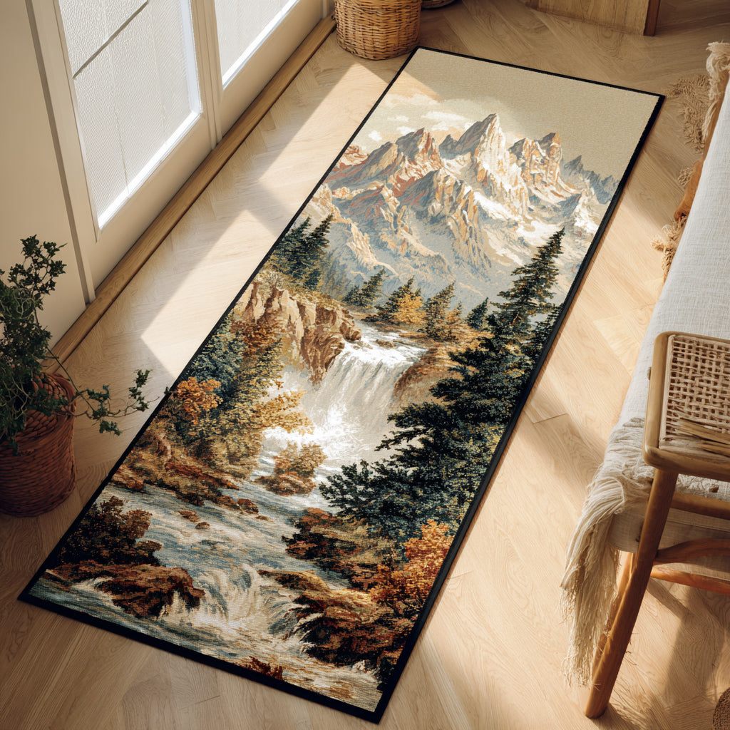 Forest Glacier Waterfall Runner Carpet NCU0HH1029