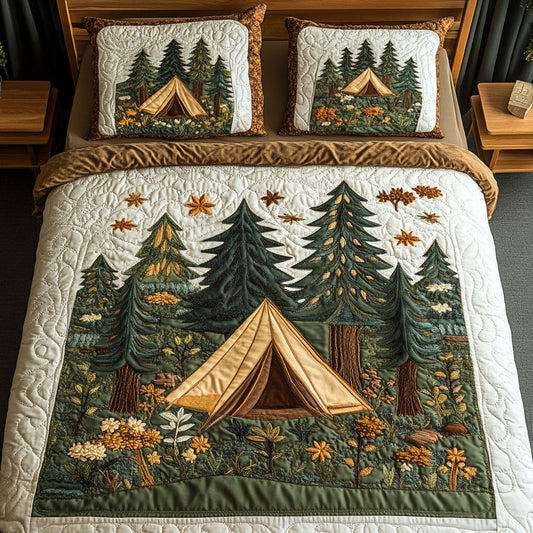 Forest Glade 3-Piece Quilted Bedding Set NCU0NT2938