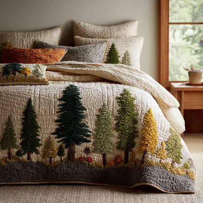 Forest Glow 3-Piece Quilted Bedding Set NCU0DV8881