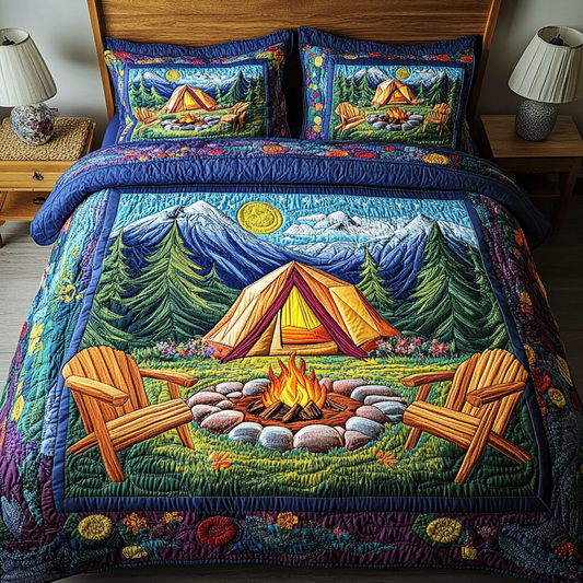 Forest Glow 3-Piece Quilted Bedding Set NCU0VL2091