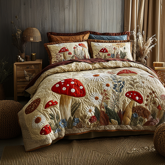 Forest Glow 3-Piece Quilted Bedding Set NCU0VL2567