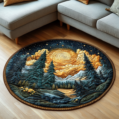 Forest Glow Quilted Round Mat NCU0DV5895