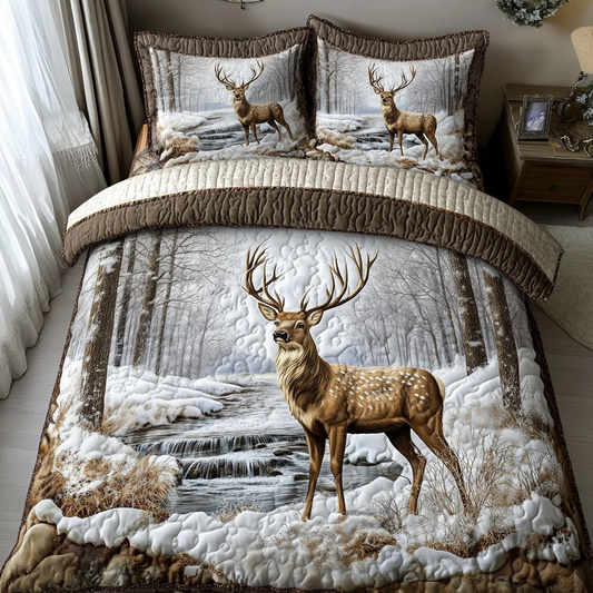 Forest Grace 3-Piece Quilted Bedding Set NCU0DK6874