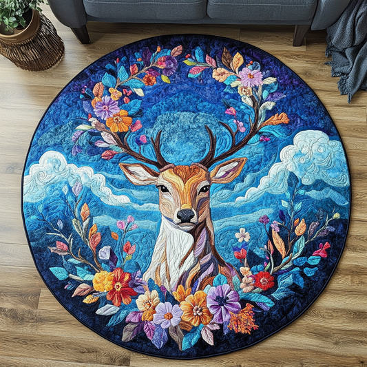 Forest Grace Quilted Round Mat NCU0DK5717