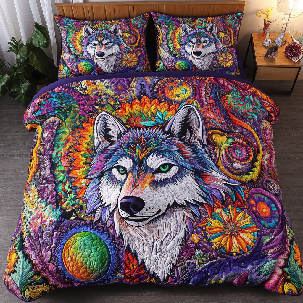 Forest Guardian 3-Piece Quilted Bedding Set NCU0DK4156