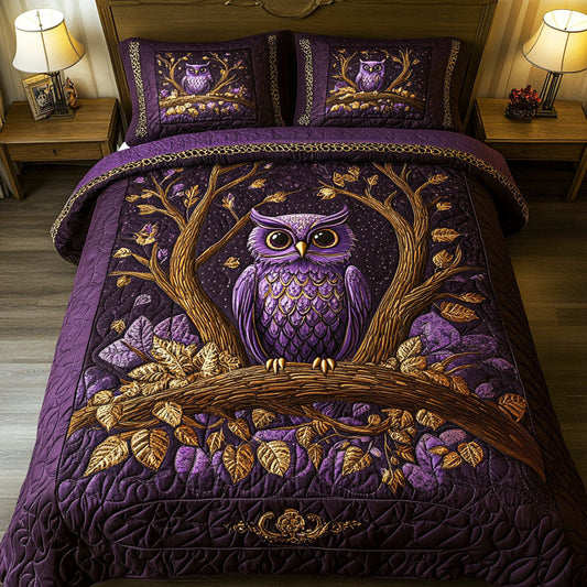 Forest Guardian 3-Piece Quilted Bedding Set NCU0NT2542