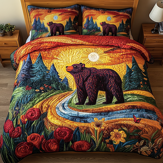 Forest Guardian 3-Piece Quilted Bedding Set NCU0VH2965