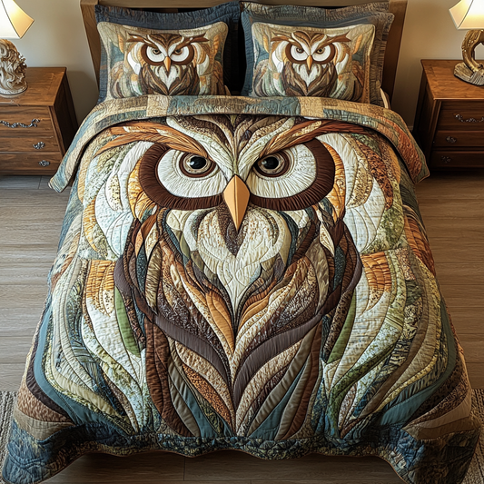 Forest Guardian 3-Piece Quilted Bedding Set NCU0VL1056