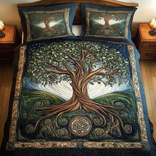 Forest Guardian Haven 3-Piece Quilted Bedding Set NCU0TL2023