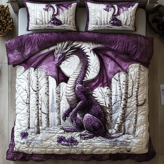 Forest Guardian 3-Piece Quilted Bedding Set NCU0DV2456