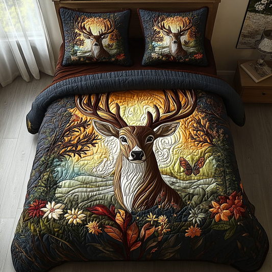 Forest Guardian 3-Piece Quilted Bedding Set NCU0DV3150