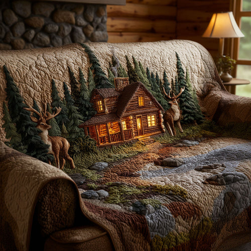 Forest Guardian Quilted Sofa Cover NCU0NT12747