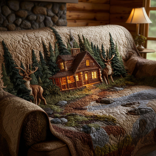 Forest Guardian Quilted Sofa Cover NCU0NT12747