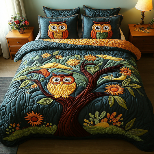 Forest Guardians Quilted Bedding Set NCU0DK6451