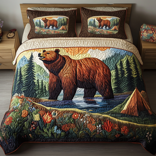 Forest Harmony 3-Piece Quilted Bedding Set NCU0VH2716