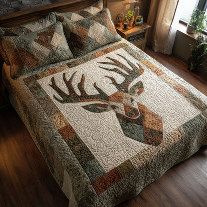 Forest Haven 3-Piece Quilted Bedding Set NCU0DK11903