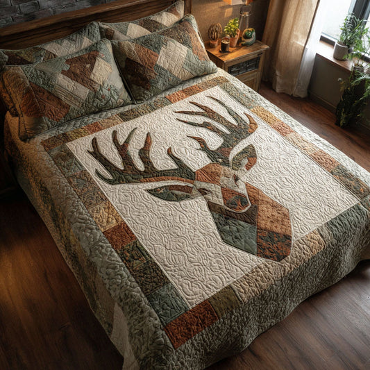 Forest Haven 3-Piece Quilted Bedding Set NCU0DK11903
