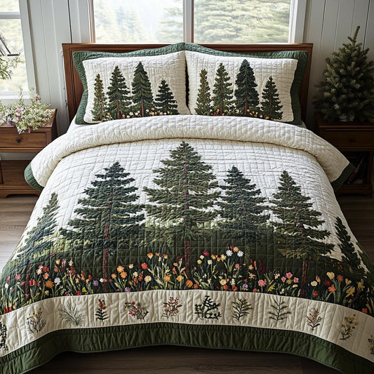 Forest Haven 3-Piece Quilted Bedding Set NCU0DV9517