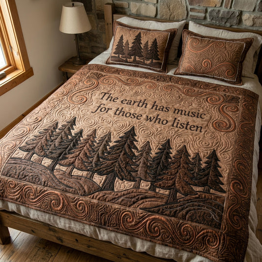 Forest Haven 3-Piece Quilted Bedding Set NCU0DV9706