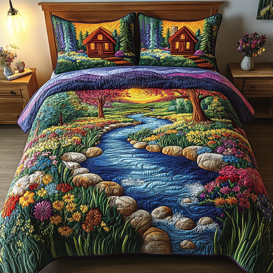 Forest Haven 3-Piece Quilted Bedding Set NCU0VL2274