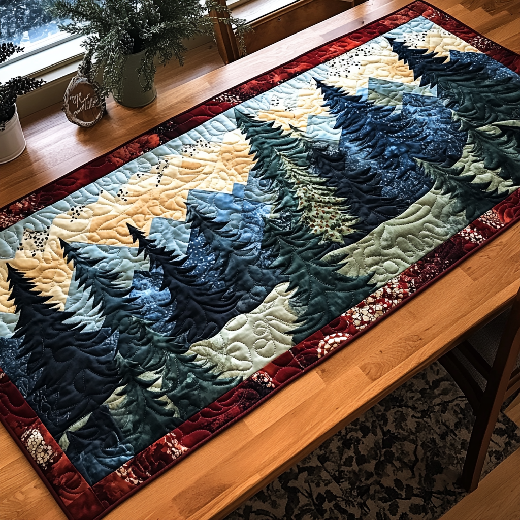 Forest Haven Quilted Table Runner NCU0DK7779