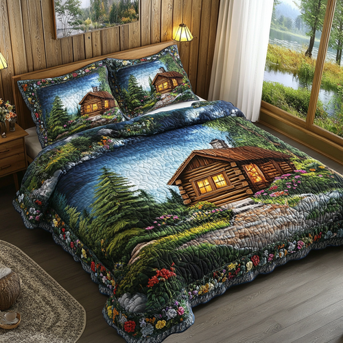 Forest Hearth 3-Piece Quilted Bedding Set NCU0VL2599