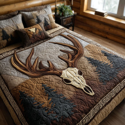 Forest Heritage 3-Piece Quilted Bedding Set NCU0NT11997