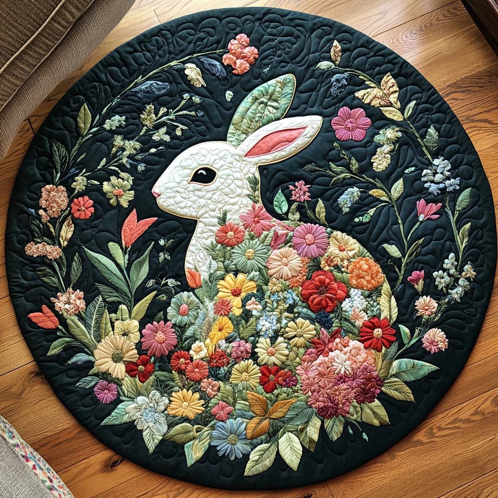 Forest Hopper Quilted Round Mat NCU0NT8086