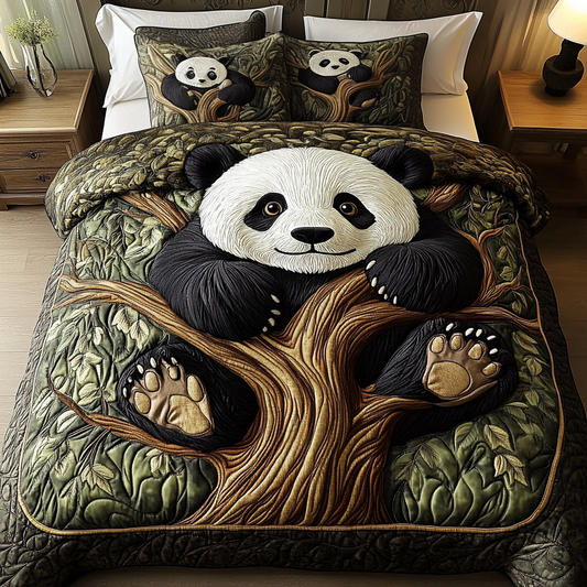 Forest Hug 3-Piece Quilted Bedding Set NCU0VH1967