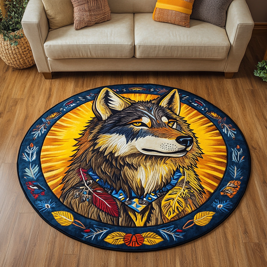 Forest Hunt Quilted Round Mat NCU0DK6713