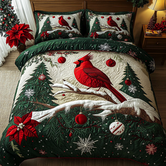 Forest Jewel 3-Piece Quilted Bedding Set NCU0DK2626