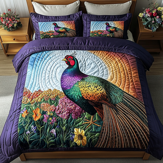 Forest Jewel 3-Piece Quilted Bedding Set NCU0VH2523