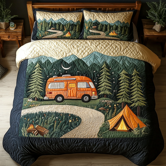 Forest Journey 3-Piece Quilted Bedding Set NCU0DK9683