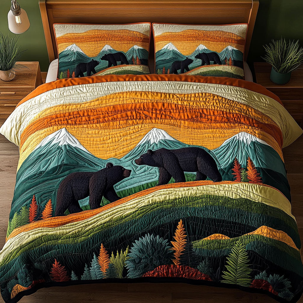 Forest Journey 3-Piece Quilted Bedding Set NCU0NT5373