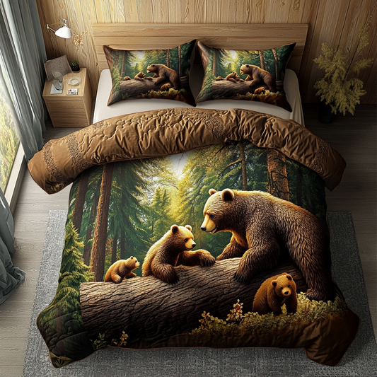 Forest King 3-Piece Quilted Bedding Set NCU0DK6823