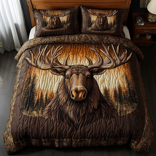 Forest King 3-Piece Quilted Bedding Set NCU0NT3153