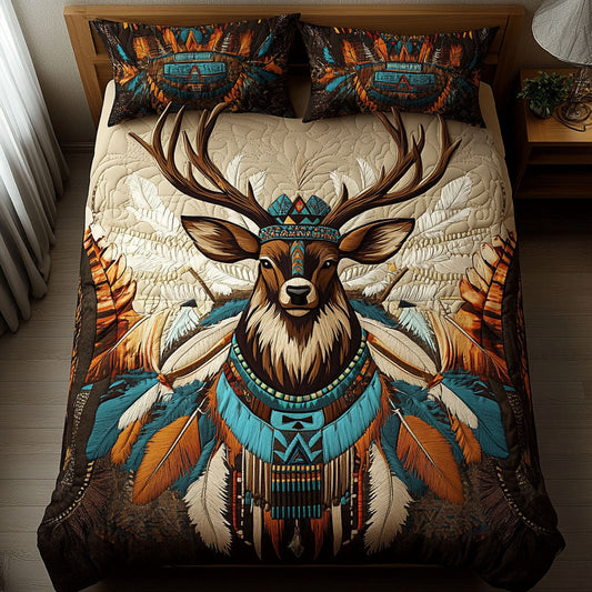Forest King 3-Piece Quilted Bedding Set NCU0PT4393
