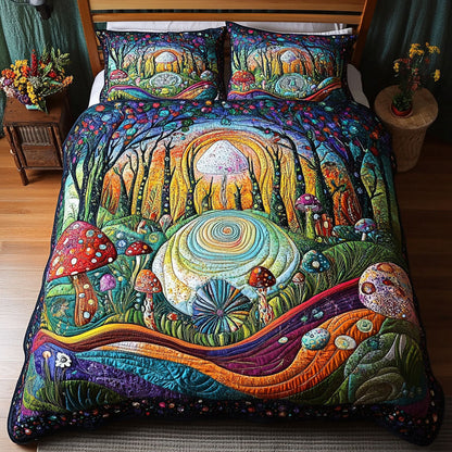 Forest Magic 3-Piece Quilted Bedding Set NCU0PT3948