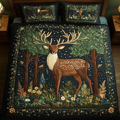Forest Majesty 3-Piece Quilted Bedding Set NCU0NT3103