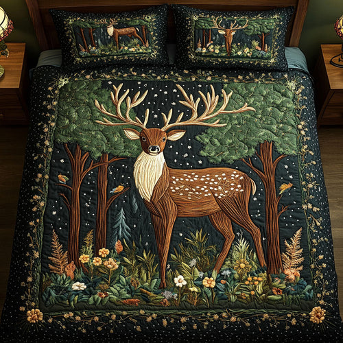 Forest Majesty 3-Piece Quilted Bedding Set NCU0NT3103