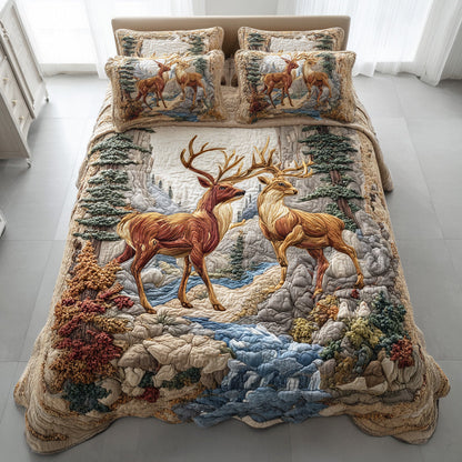 Forest Majesty 3-Piece Quilted Bedding Set NCU0TD2025