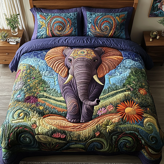 Forest Majesty 3-Piece Quilted Bedding Set NCU0VH2514