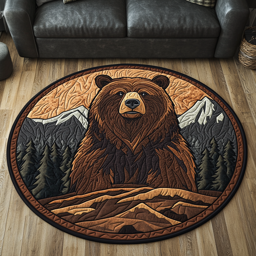 Forest Majesty Quilted Round Mat NCU0VH4865