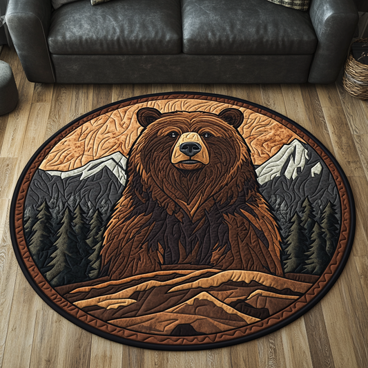 Forest Majesty Quilted Round Mat NCU0VH4865
