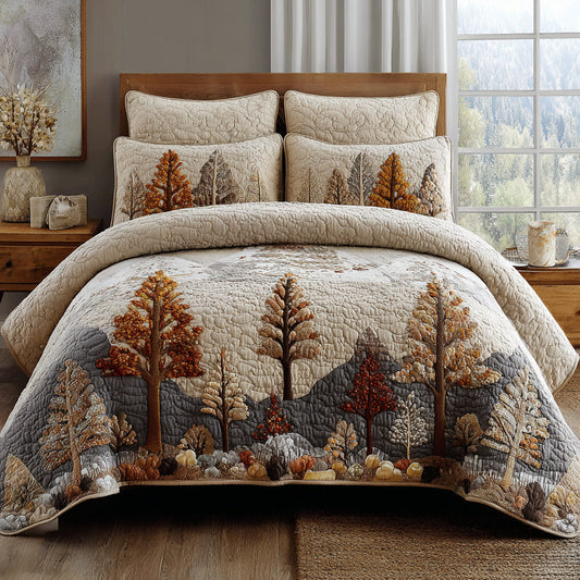 Forest Meadow 3-Piece Quilted Bedding Set NCU0DV8884