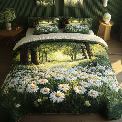 Forest Meadow 3-Piece Quilted Bedding Set NCU0NT5998