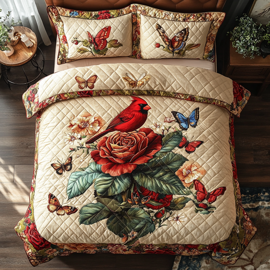 Forest Messenger 3-Piece Quilted Bedding Set NCU0DK5471